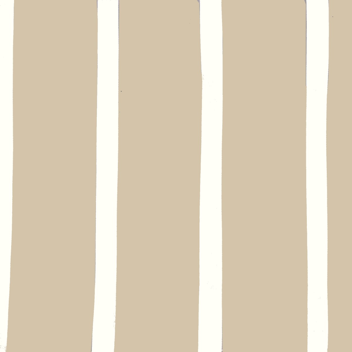 Cream with four inch taupe stripe wall