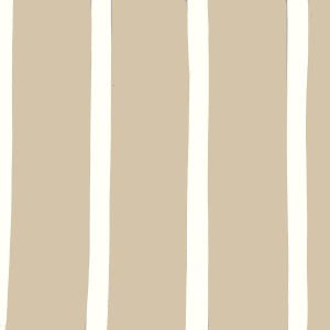 Cream with four inch taupe stripe wall