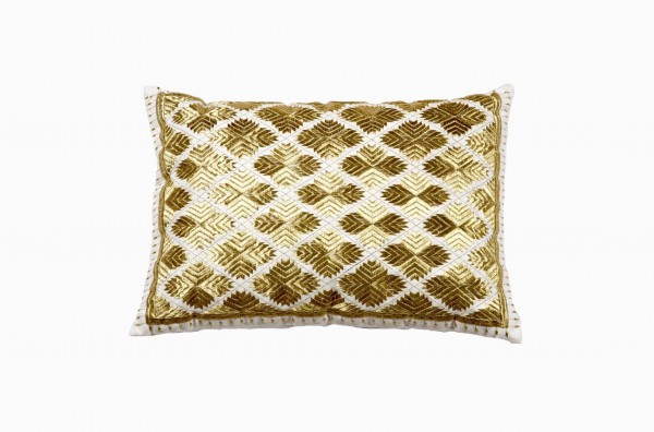 Gold hotsell embroidered cushion